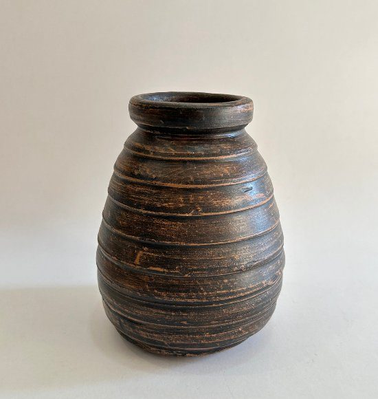 Vaso Decorativo de Barro Escuro (P)