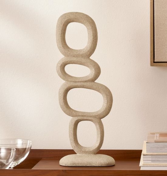 Escultura Elos Bege em Poliresina