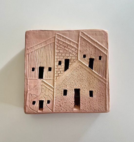 Tijolinho Decorativo de Barro Portas e Janelas (15x15) | Coleção Barrolândia