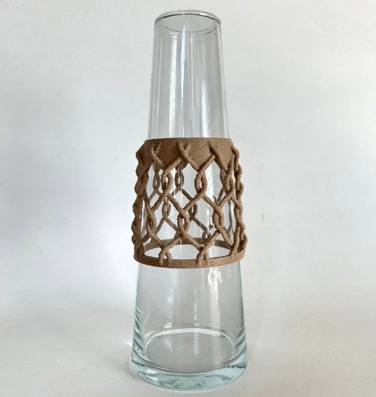 Vaso Decorativo de Vidro com Adorno 3D Nude