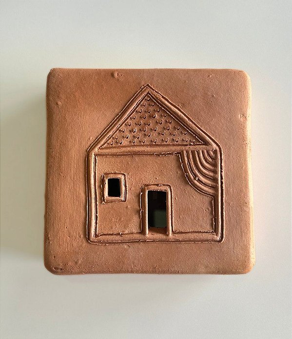 Tijolinho Decorativo de Barro Casinha da Vó (15x15) | Coleção Barrolândia
