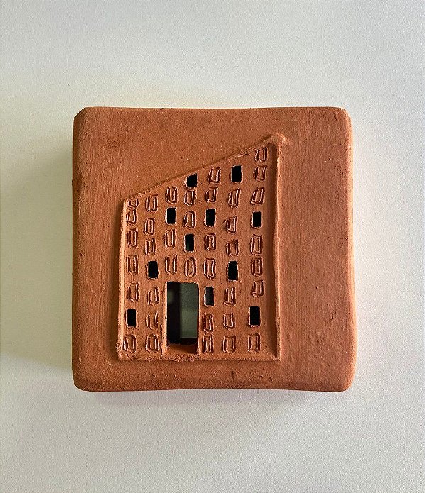 Tijolinho Decorativo de Barro Prediozinho (15x15) | Coleção Barrolândia