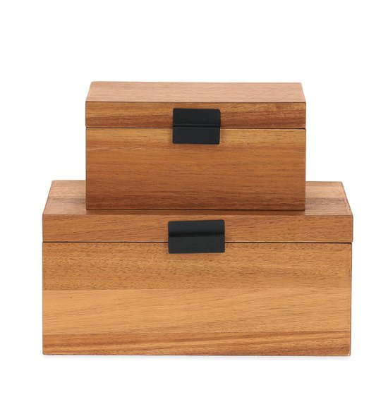 Caixa Decorativa e Organizadora em Madeira (2 Tamanhos)