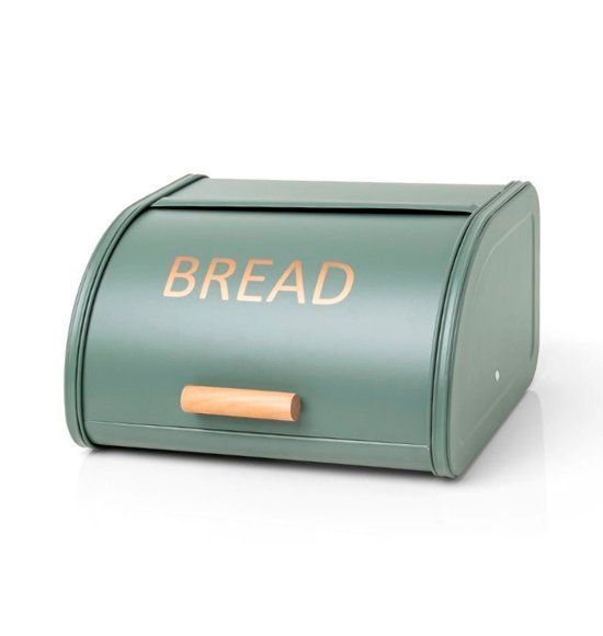 Porta Pão Verde em Metal (17x26x30)