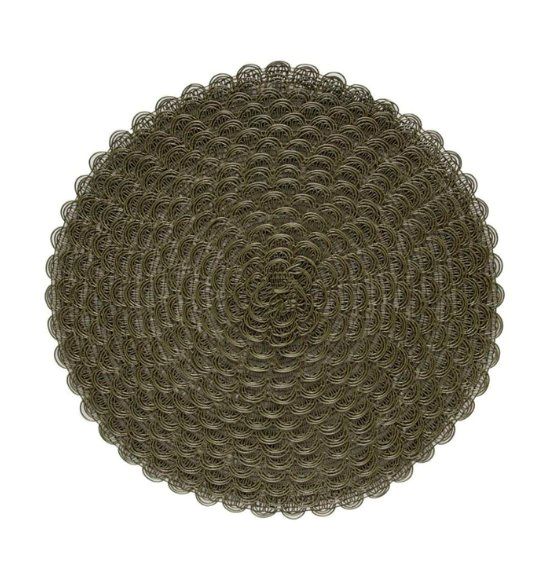 Jogo Americano Ava Verde Musgo (38cm) - Kit com 6 peças