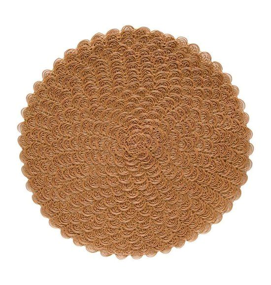 Jogo Americano Ava Marrom Natural (38cm) - Kit com 6 peças