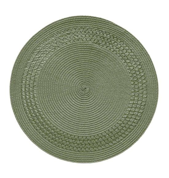 Jogo Americano Luna Tresse Verde Oliva (38CM) - Kit com 6 peças