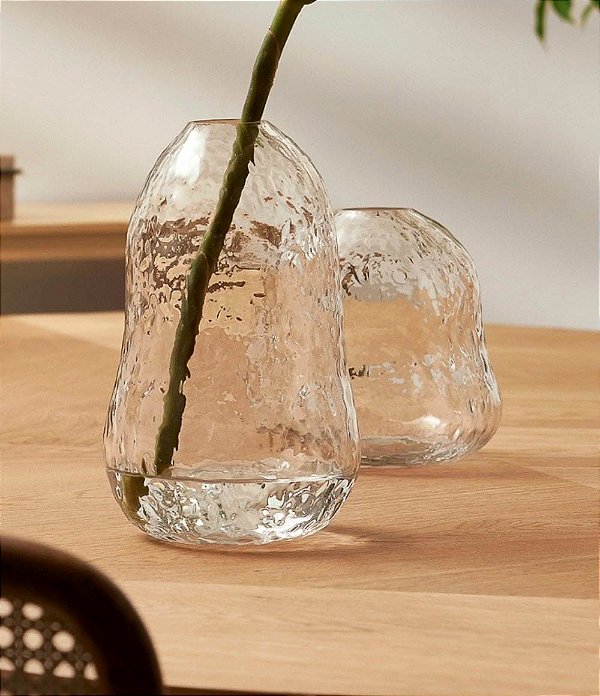 Vaso Decorativo em Vidro Modelo Orgânico (26x15)