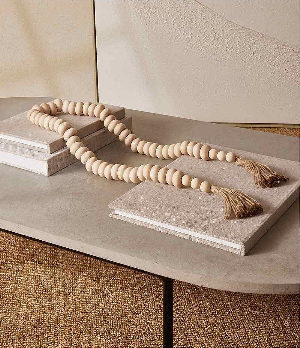 Colar Decorativo de Mesa em Madeira (120cm)