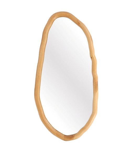 Espelho Decorativo Orgânico com Moldura em Madeira (100x50)
