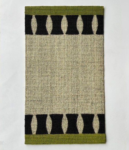 Capacho de Porta em Sisal Semente Verde (70x40cm)