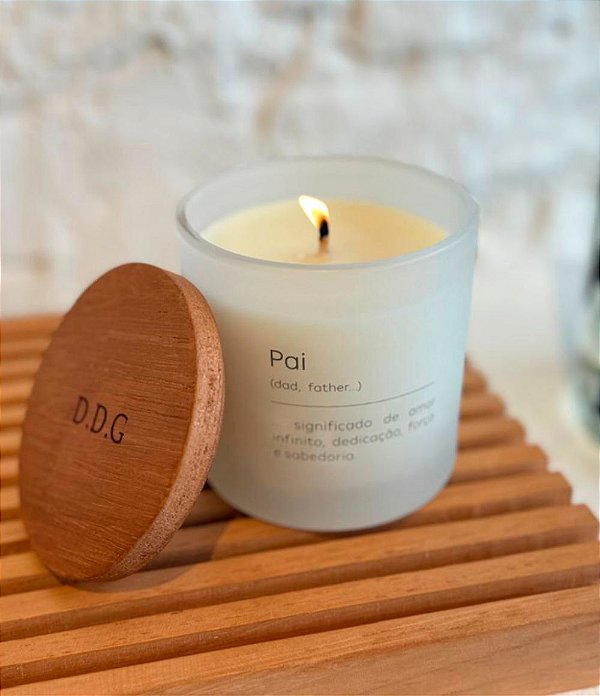 Vela Aromática Fragrância Chá Branco (180g) - Pai
