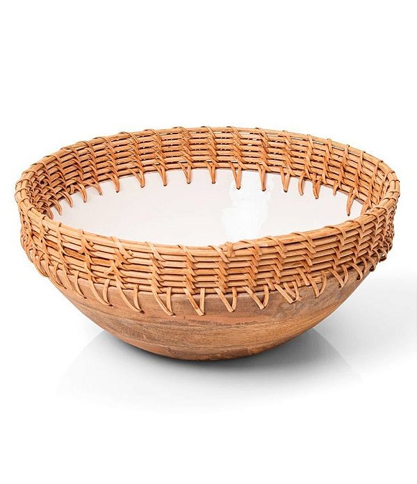 Bowl Colonial em Madeira e Cana (30cm)
