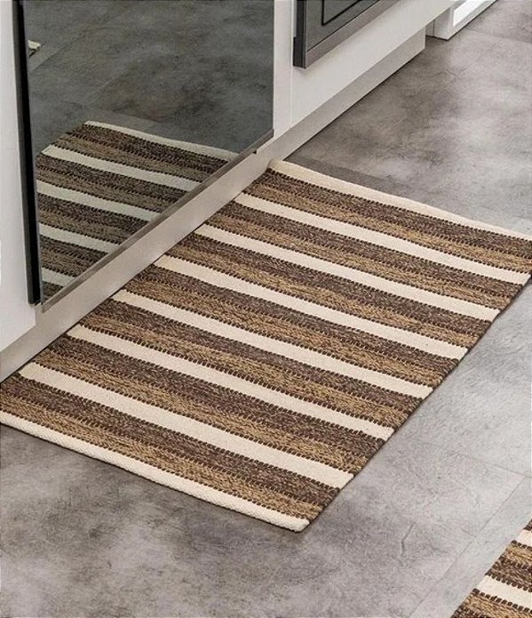 Tapete Artesanal em Algodão Nature Rajiv (50x80)