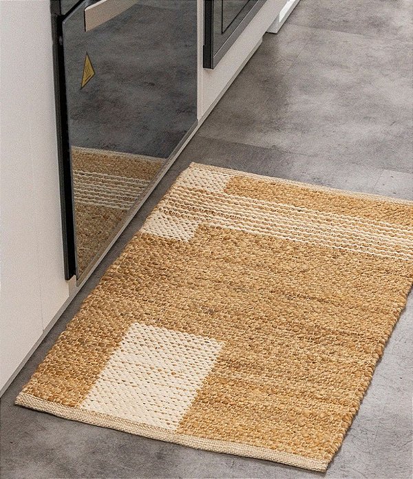 Tapete Artesanal em Juta e Algodão Daya (50x80CM)