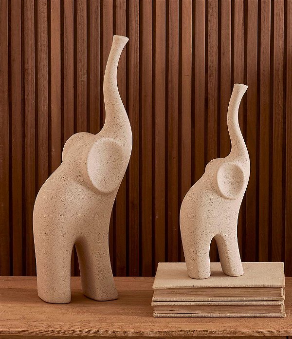 Escultura de Elefante em Cerâmica (2 tamanhos)
