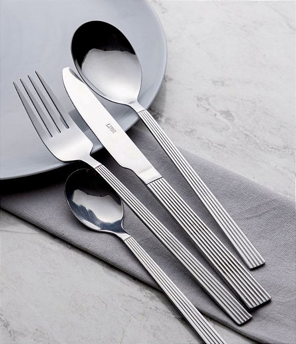 Faqueiro Lyor Athenas em Aço Inox (16 peças)