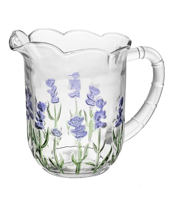 Jarra de Cristal Lyor Lavanda Hand Painting (1,5 litros)