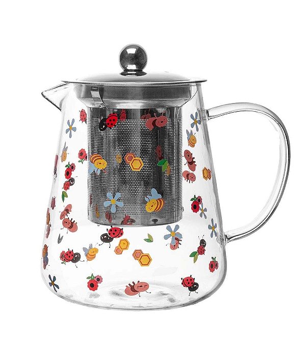 Chaleira de Vidro Lyor Garden com Filtro em Aço Inox (750ml)