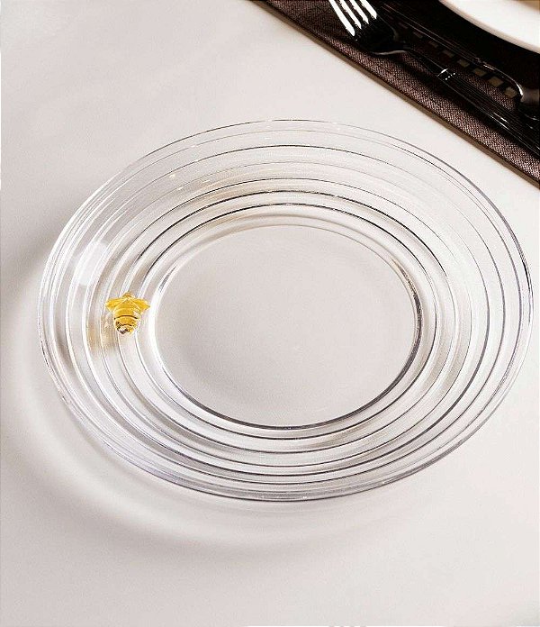 Prato de Sobremesa em Cristal Little Bee Lyor (19cm)