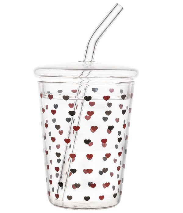 Copo Love Lyor com Tampa e Canudo (360ml)