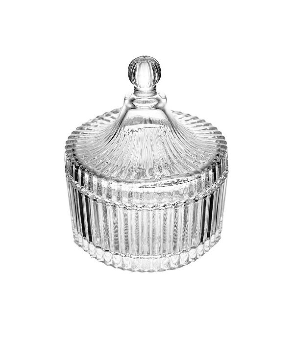 Potiche de Cristal Ecológico com Tampa Carrossel Lyor (13x10,5cm)