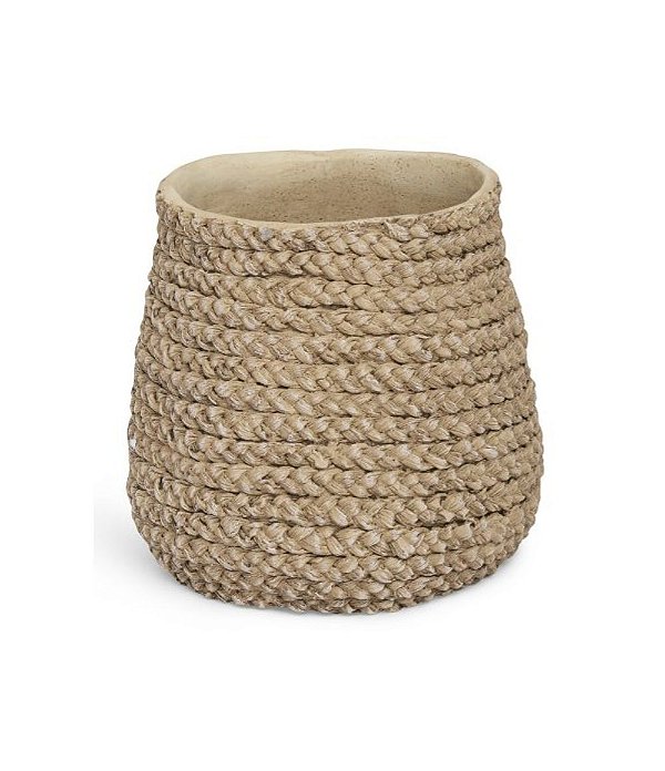 Cachepot Decorativo em Cimento Natural (18x17)