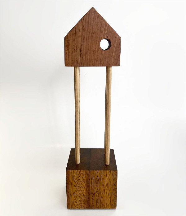 Escultura Palafita em Bloco de Madeira (27x07)