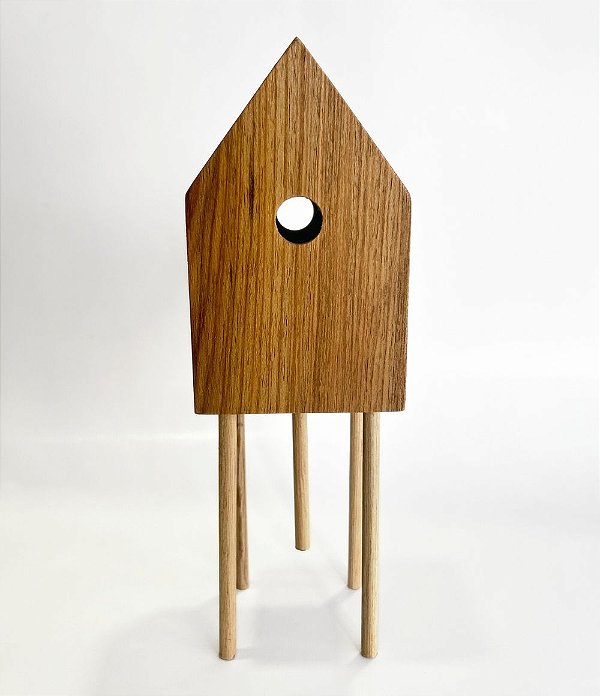 Palafita Decorativa Alta em Madeira Freijó (29x10)