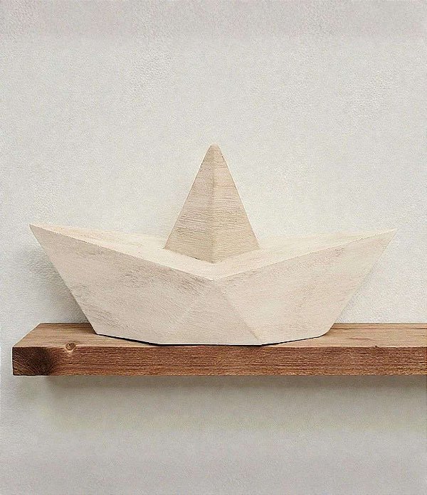 Escultura Decorativa Barco de Papel P (10x20)