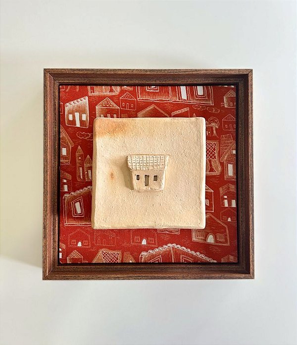 Quadro Decorativo Casa Miniatura Barrolândia (28x28x04)