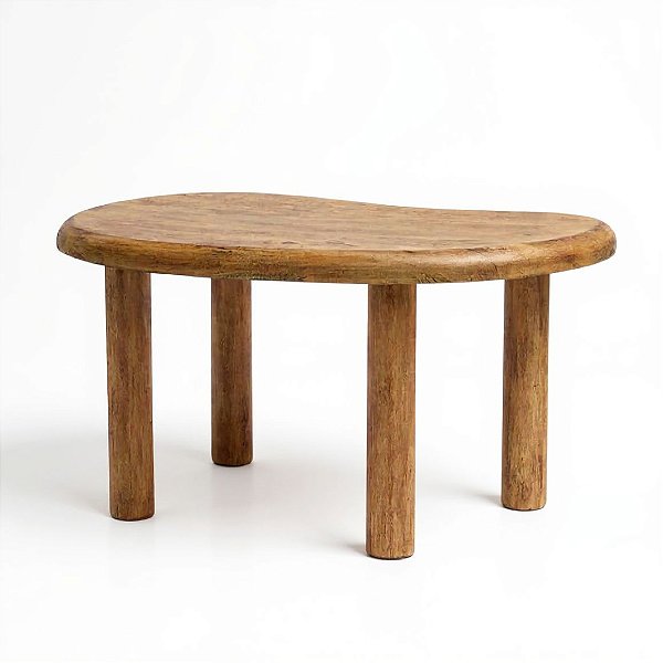Mesinha de Madeira Modelo Orgânico (26x48x32)