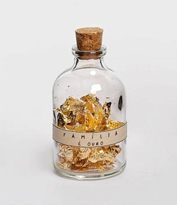 Garrafinha Ouro "Família é Ouro"