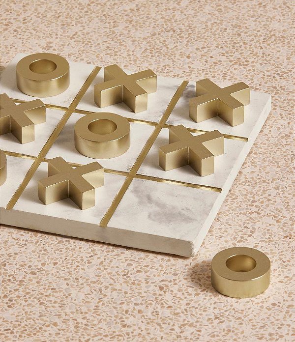 Jogo da Velha Decorativo Dourado (20x20)