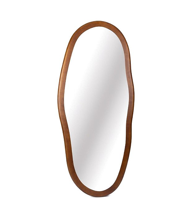 Espelho Decorativo Grande Orgânico com Moldura em Madeira (180x80x07)