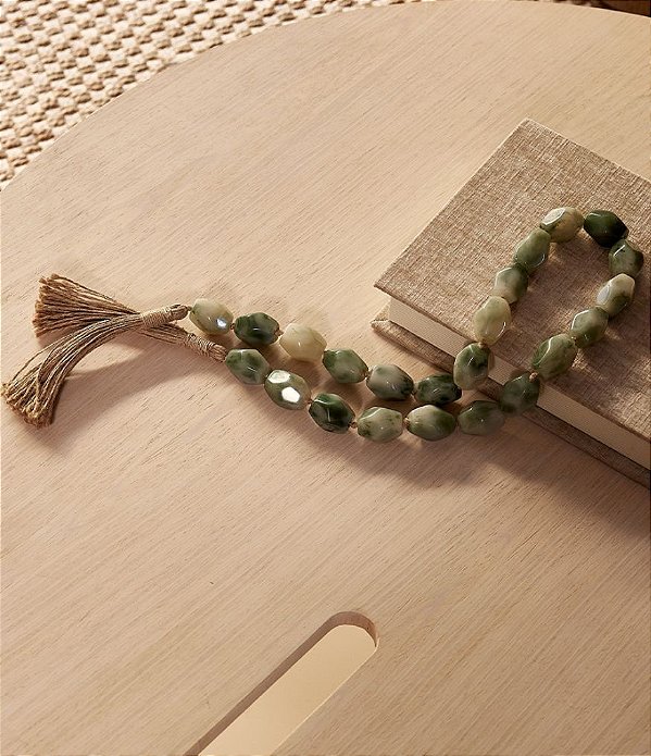 Colar Decorativo de Mesa Verde Esmeralda