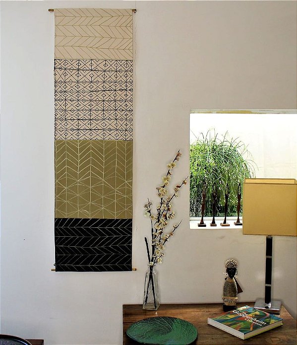 Painel Decorativo de Parede Artesanal Ankara (150x45)