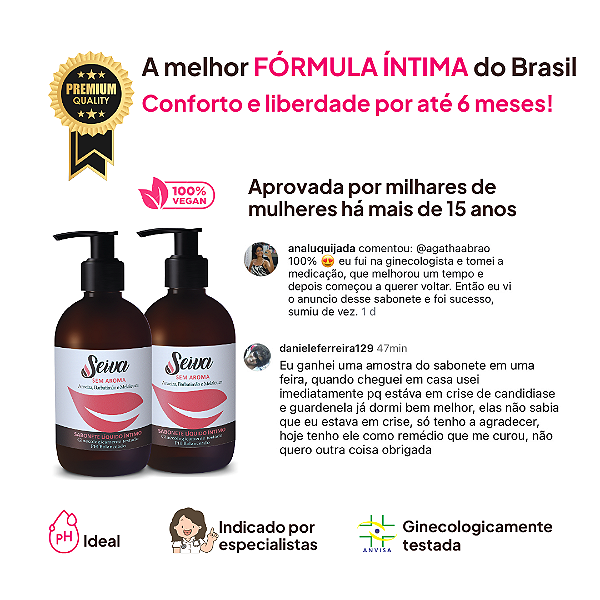 2 - Fórmulas Íntimas Sem Aroma - 200ml