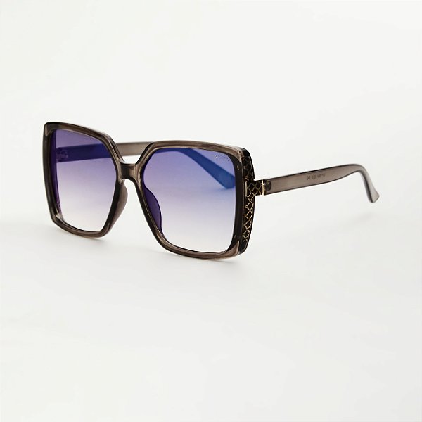 ÓCULOS DE SOL TRITON EYEWEAR QUADRADO ACETATO CINZA