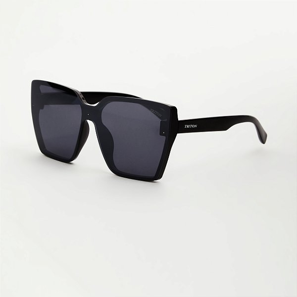 ÓCULOS DE SOL TRITON EYEWEAR QUADRADO ACETATO PRETO