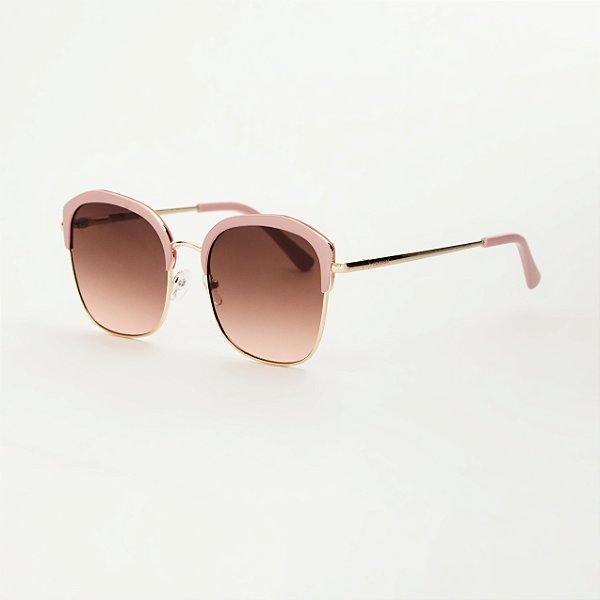 ÓCULOS DE SOL TRITON EYEWEAR QUADRADO METAL ROSA