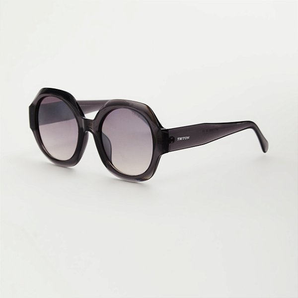 ÓCULOS DE SOL TRITON EYEWEAR REDONDO ACETATO FUMÊ