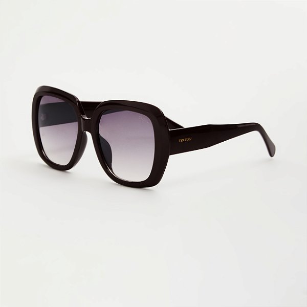 ÓCULOS DE SOL TRITON EYEWEAR QUADRADO ACETATO MARROM