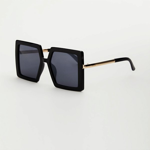 ÓCULOS DE SOL TRITON EYEWEAR QUADRADO ACETATO PRETO