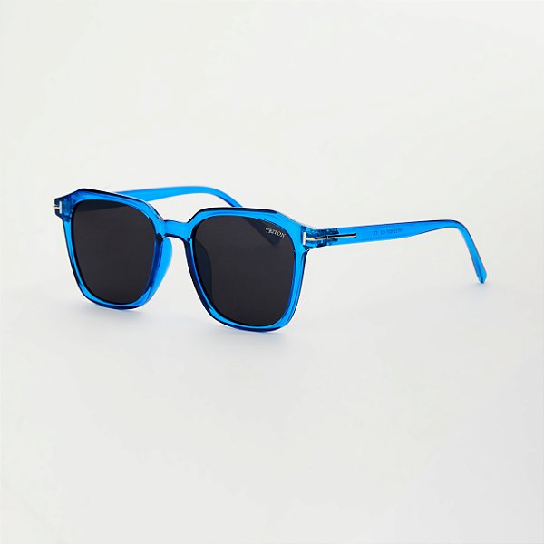 ÓCULOS DE SOL TRITON EYEWEAR QUADRADO ACETATO AZUL