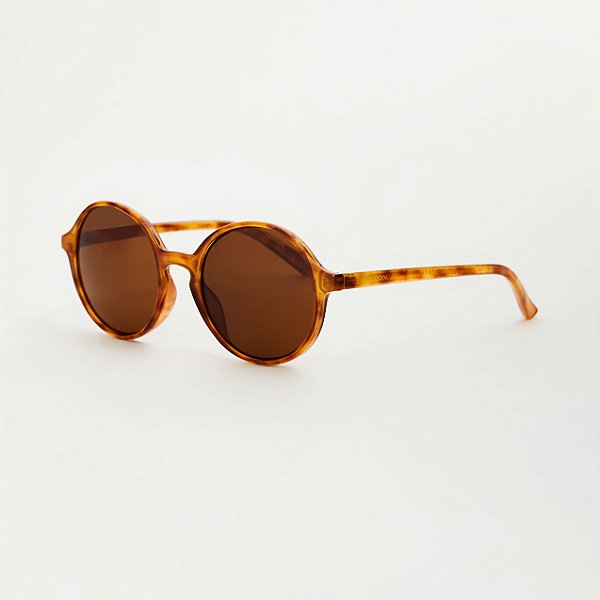 ÓCULOS DE SOL TRITON EYEWEAR REDONDO ACETATO CARAMELO