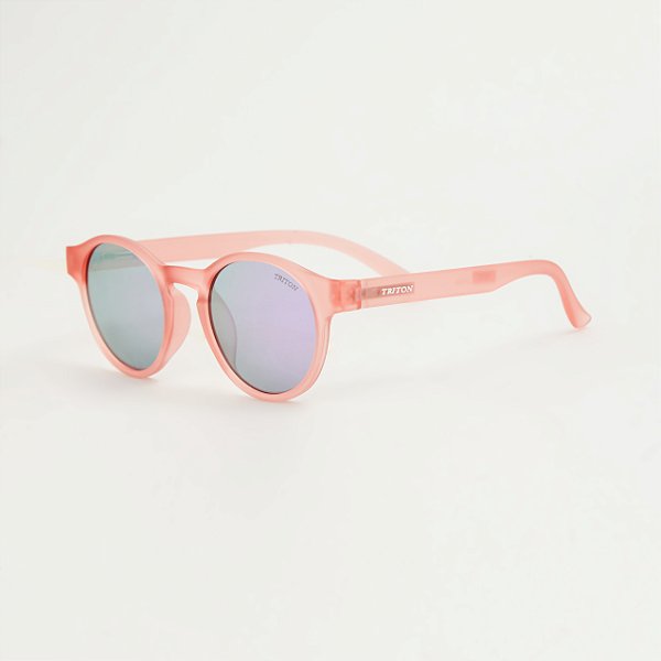 ÓCULOS DE SOL TRITON EYEWEAR REDONDO ACETATO ROSA