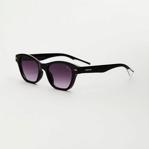 ÓCULOS DE SOL TRITON EYEWEAR QUADRADO ACETATO PRETO