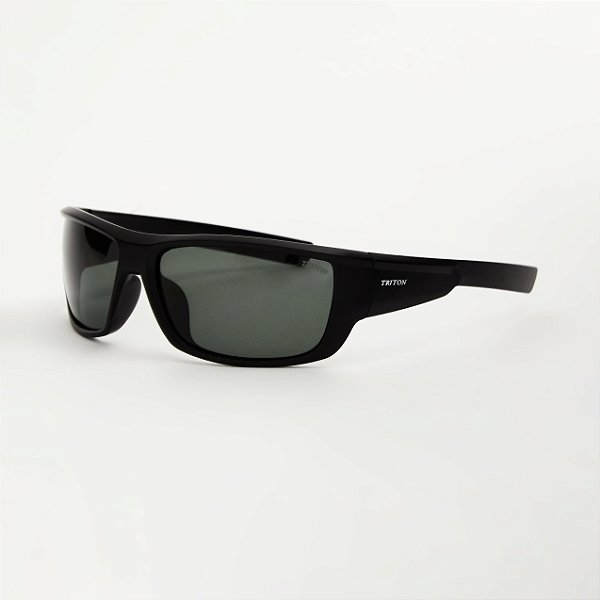 ÓCULOS DE SOL TRITON EYEWEAR POLARIZADO MÁSCARA ACETATO PRETO FOSCO