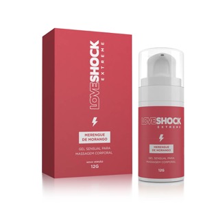 Gel Excitante Loveshock Extreme Beijável Merengue de Morango